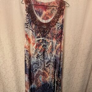 Boho Multicolor Sleeveless Dress - Lotustrader